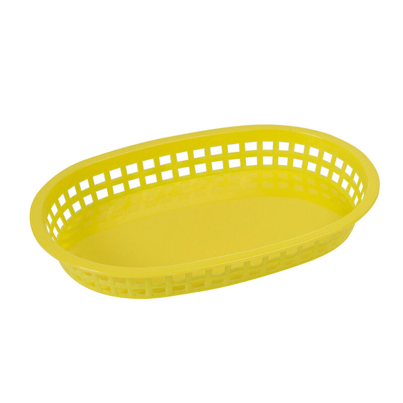 Winco PLB-Y Yellow Oval Platter Basket