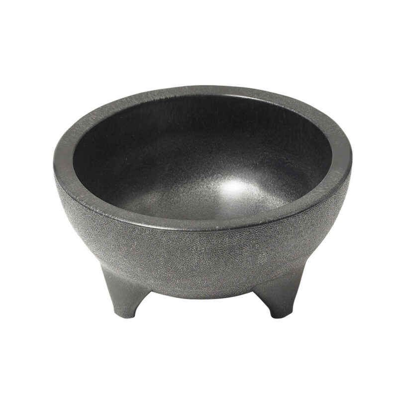 Winco PMSB-56 Molcajete Salsa Bowl, 56 oz, Black