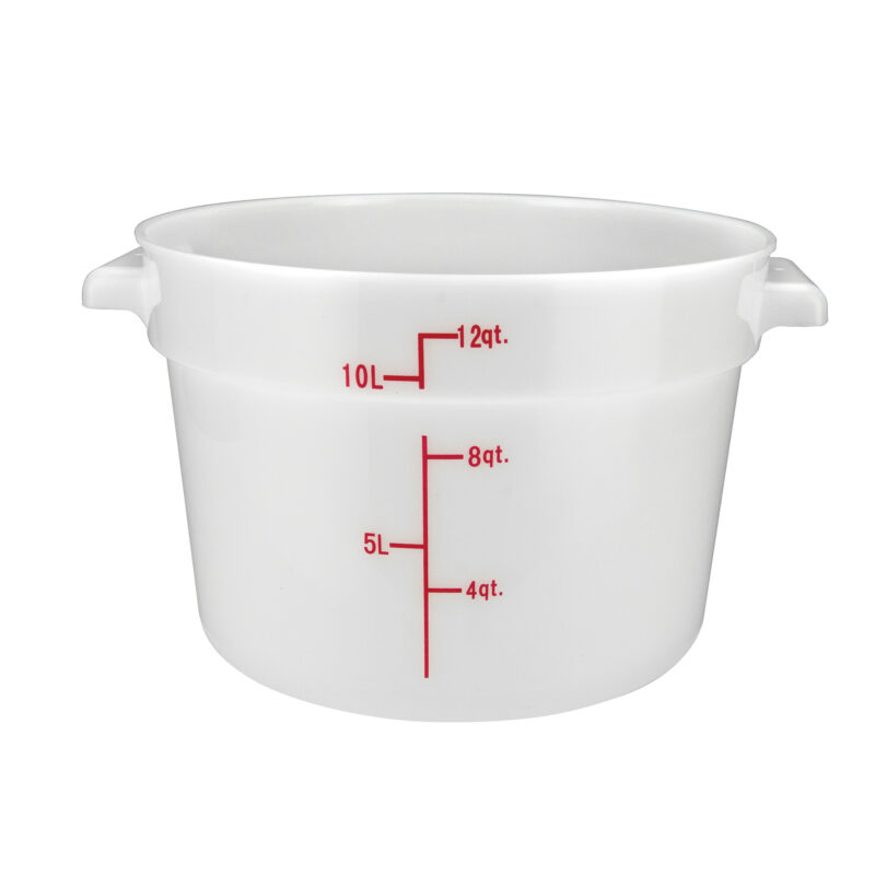 Winco PPRC-12W 12 Qt. Round Food Storage Container