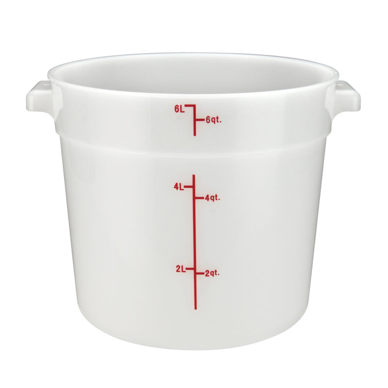 Winco PPRC-6W 6 Qt. Round Food Storage Container