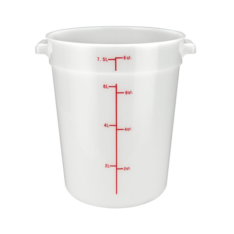 Winco PPRC-8W 8 Qt. Round Food Storage Container
