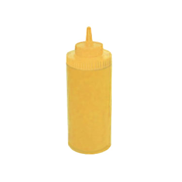 Winco PSW-16Y 16 oz Yellow Wide-Mouth Squeeze Bottle (6-Pack)