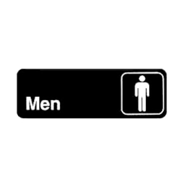 Winco SGN-311 Men's Restroom Information Sign 9" x 3"