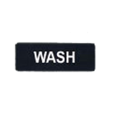 Winco SGN-318 "Wash" Information Sign, 9" x 3"