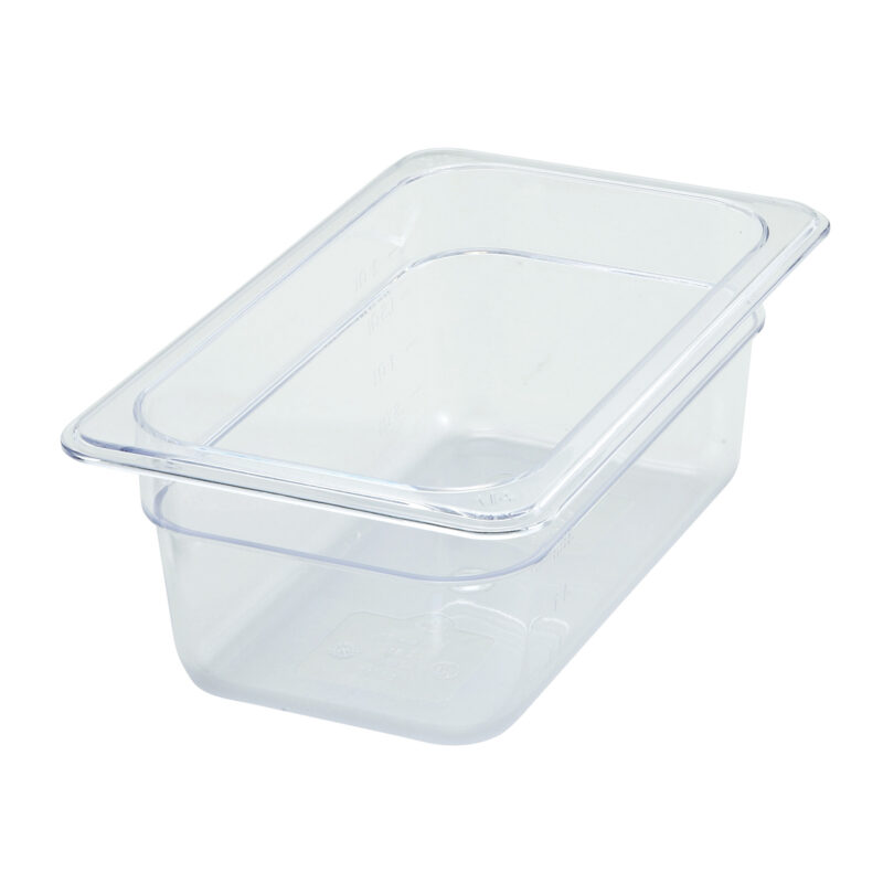 Winco SP7404 1/4 Size Polycarbonate Food Pan, 3.5" Deep