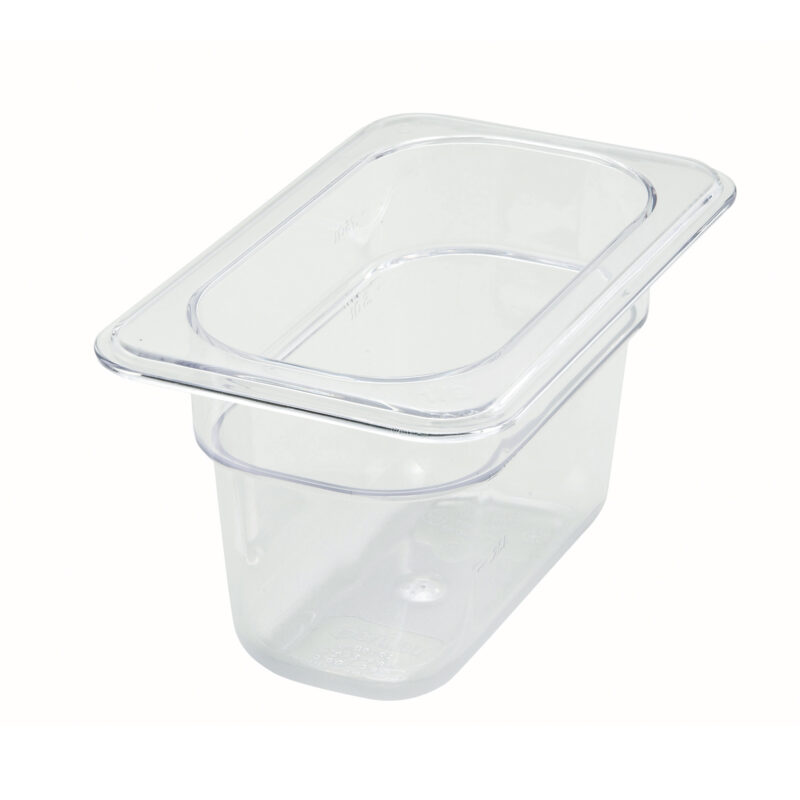 Winco SP7904 1/9 Size Polycarbonate Food Pan, 3-1/2" Deep