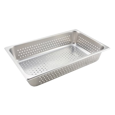 Winco SPFP4 Full Size Perforated Steam Table Pan, 4" Deep
