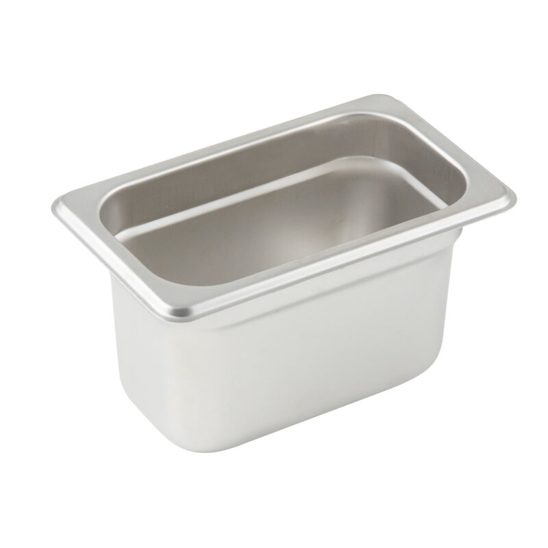Winco SPJL-904 1/9 Size Anti-Jam Steam Table Pan, 4" Deep
