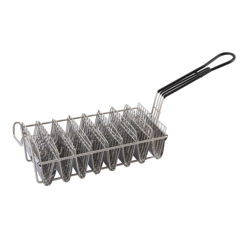 Winco TB-8 Taco Shell Fry Basket, Holds 8 Shells
