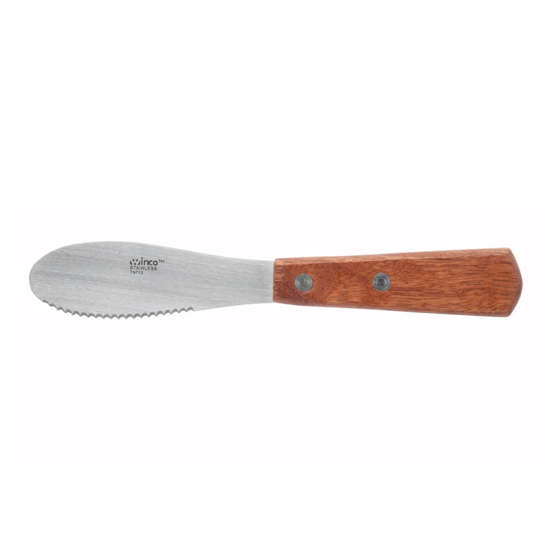 Winco TN713 Sandwich Spreader with Wooden Handle