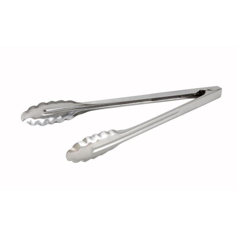 Winco UT-12LT Stainless Steel Scalloped-Edge Utility Tongs ( 12" )