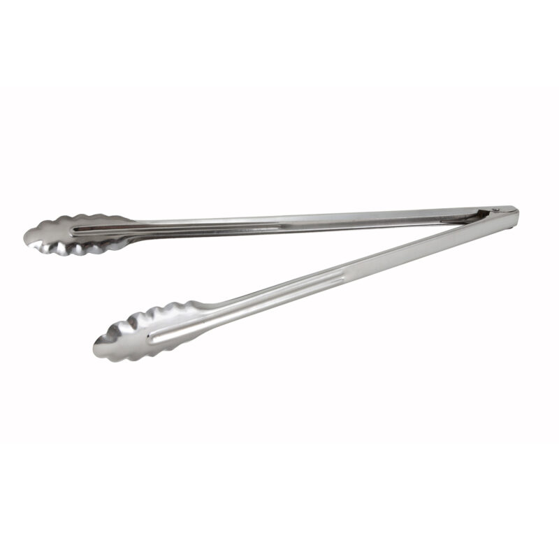 Winco UT-16LT Stainless Steel Scalloped-Edge Utility Tongs ( 16" )