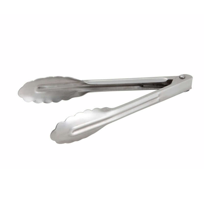 Winco UT-7 Stainless Steel Scalloped-Edge Utility Tongs ( 7" )