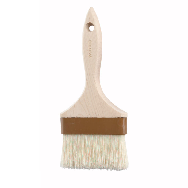 Winco WFB-40 Boar Hair Basting Brush / Pastry Brush - (4" Width)
