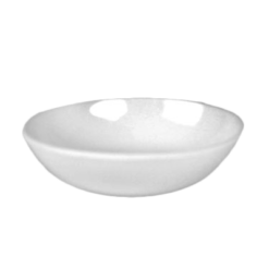 Thunder Group 1101TW 1 oz melamine sauce dish in Imperial White, top view