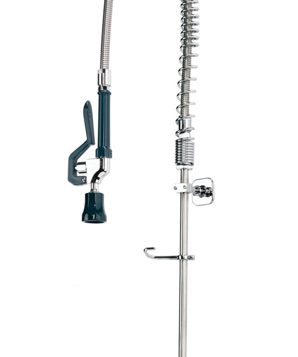Krowne 17-108WL Royal Series wall mount pre-rinse faucet assembly in chrome, front view