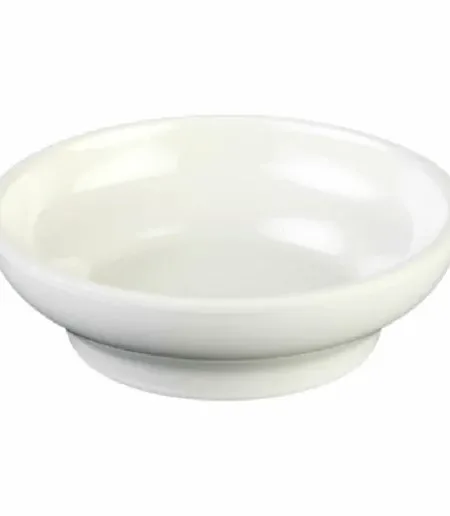 Thunder Group ML351B1 bone melamine salsa bowl, round 4.5 oz, top view