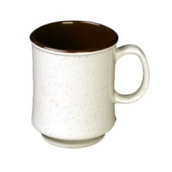 Thunder Group AD908AA Arcadia melamine mug in two-tone speckled finish, side view with handle