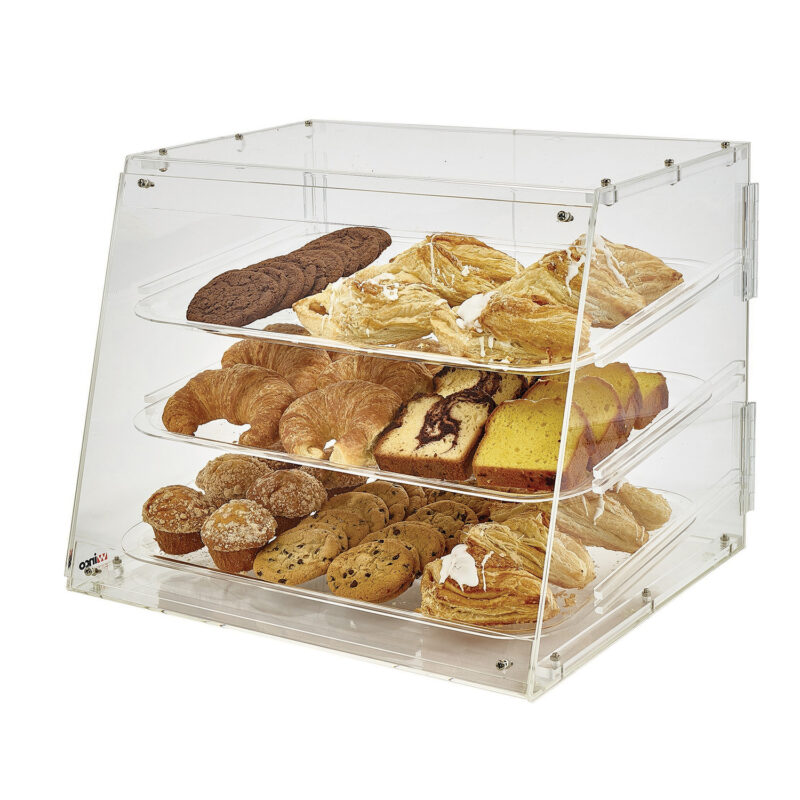 Winco ADC-3 3-Tray Acrylic Countertop Display Case