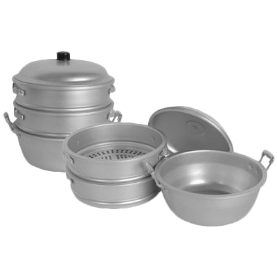 Thunder Group ALST011 19" Big Hole Aluminum Steamer Set