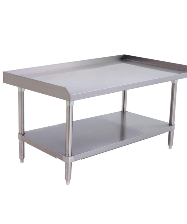 Atosa ATSE-3048 stainless steel equipment stand in 430 stainless, front three-quarter view