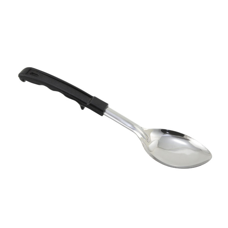 Winco BHOP-11 Stainless Steel Solid Basting Spoon w/ Stop Hook Handle ( 11" )