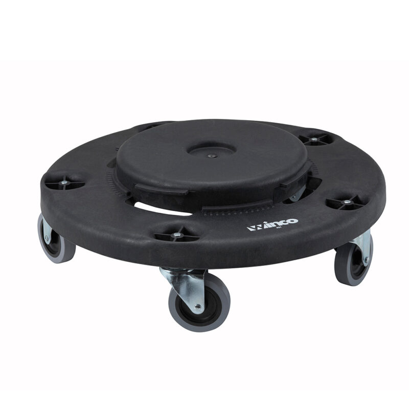 Winco DLR-18 18" Round Trash Can Dolly