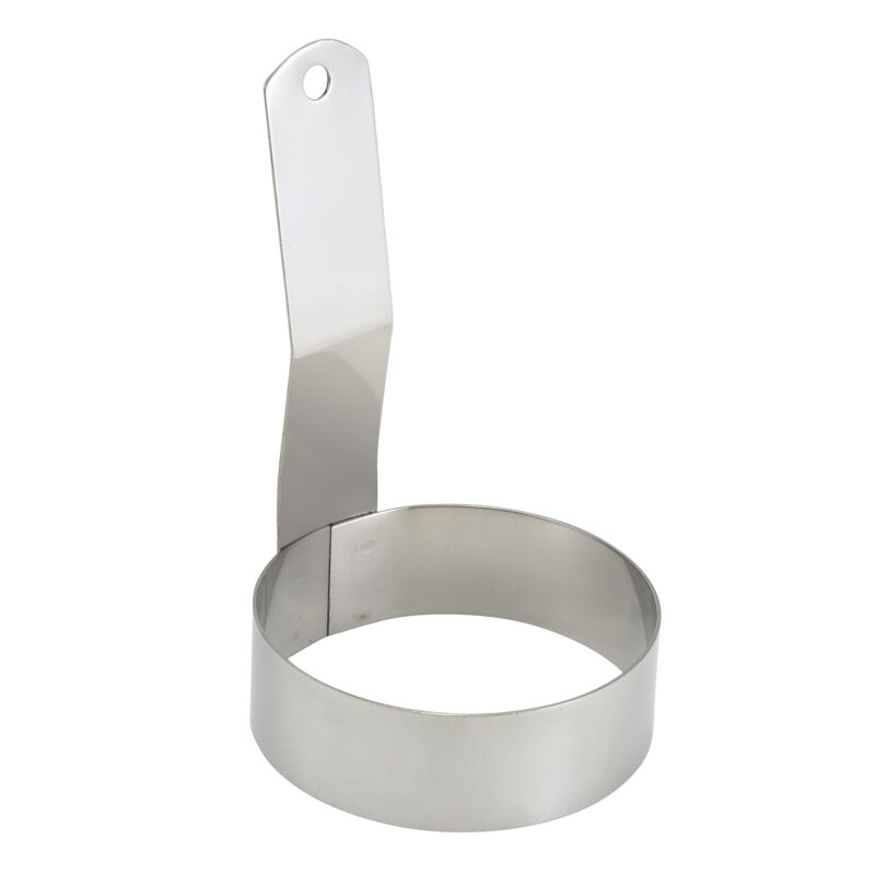 Winco EGR-3 Round Stainless Steel Egg Ring w/ Handle ( 3" dia. )
