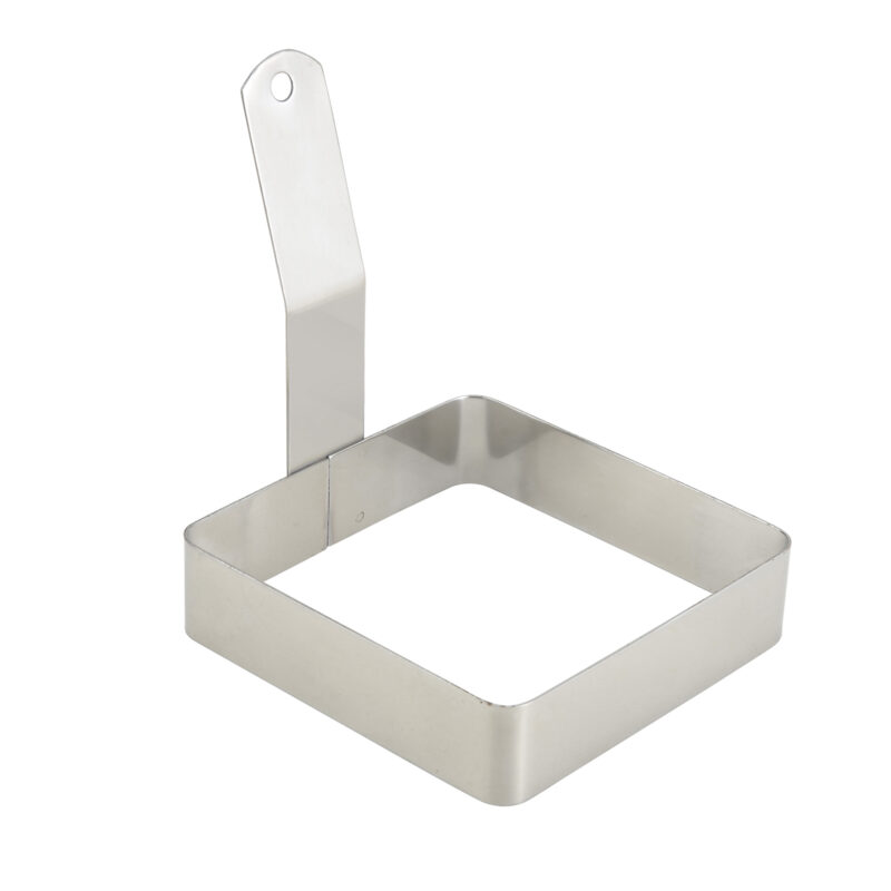 Winco EGRS-44 Square Stainless Steel Egg Ring w/ Handle ( 4" dia. )