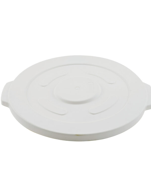 Winco FCW-10L round lid in white, top view