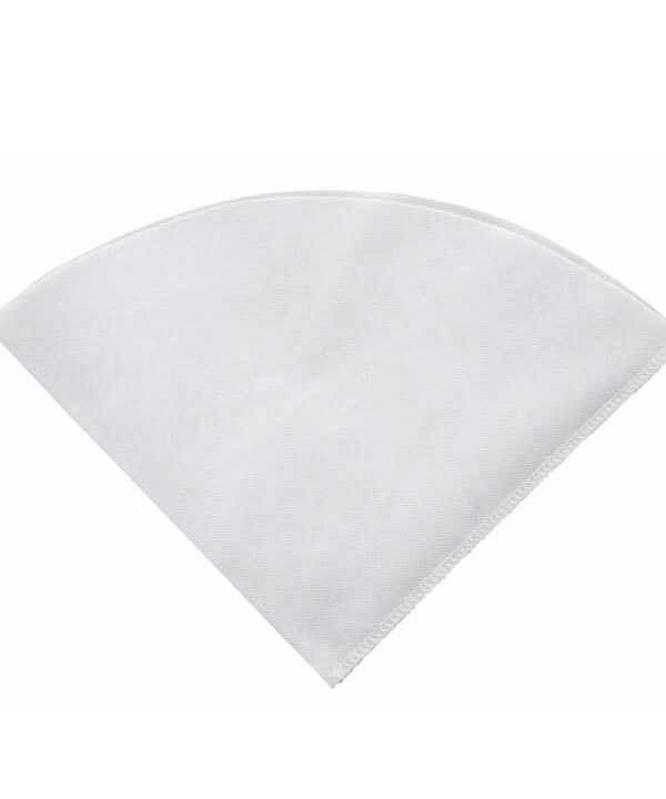 Winco FF-RC rayon cloth fryer filter cones in white, box of 10, product view