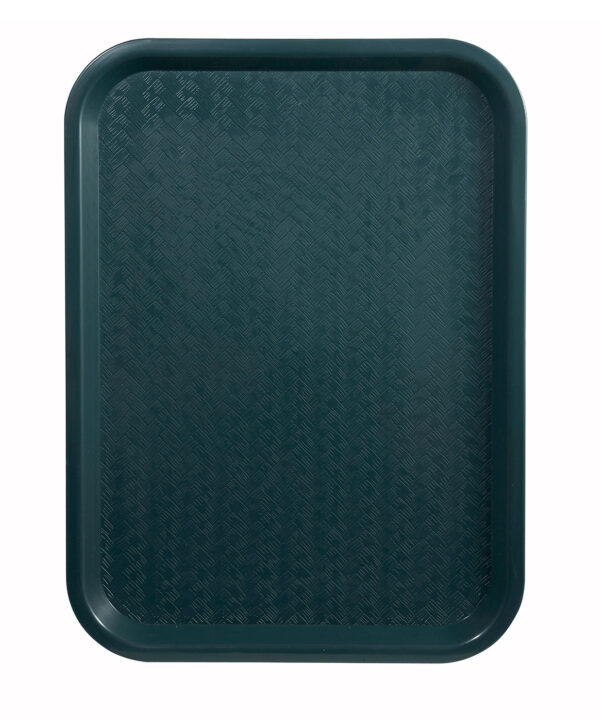 Winco FFT-1216G fast food cafeteria tray in green, top view