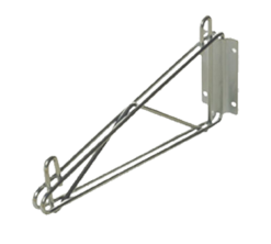 GSW WSC-14B single wall bracket for wire shelving in chrome plated finish, side view