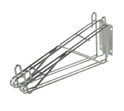 GSW WSC-18BD double wall bracket in chrome plated steel, side profile view