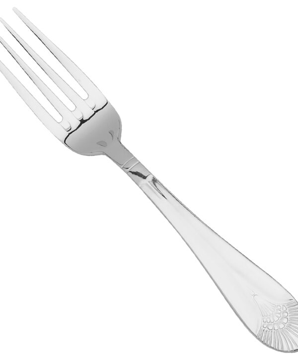 Thunder Group SLEL206 Elizabeth dinner fork in mirror-polished 18/10 stainless steel, full view