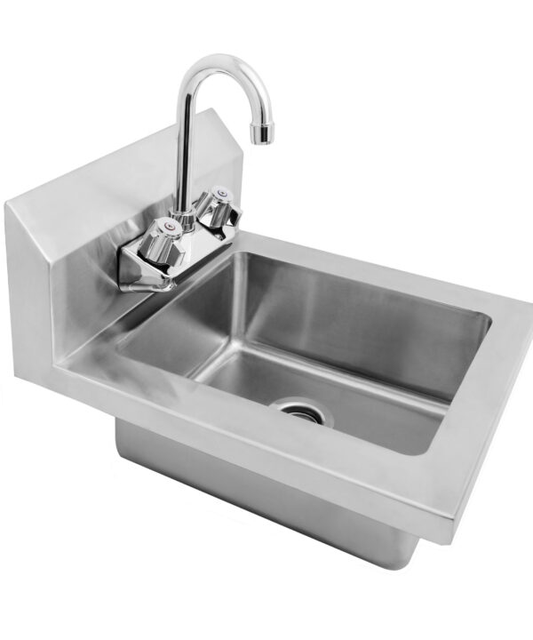 Atosa MRS-HS-14SP side splash guard pair in stainless steel, front view