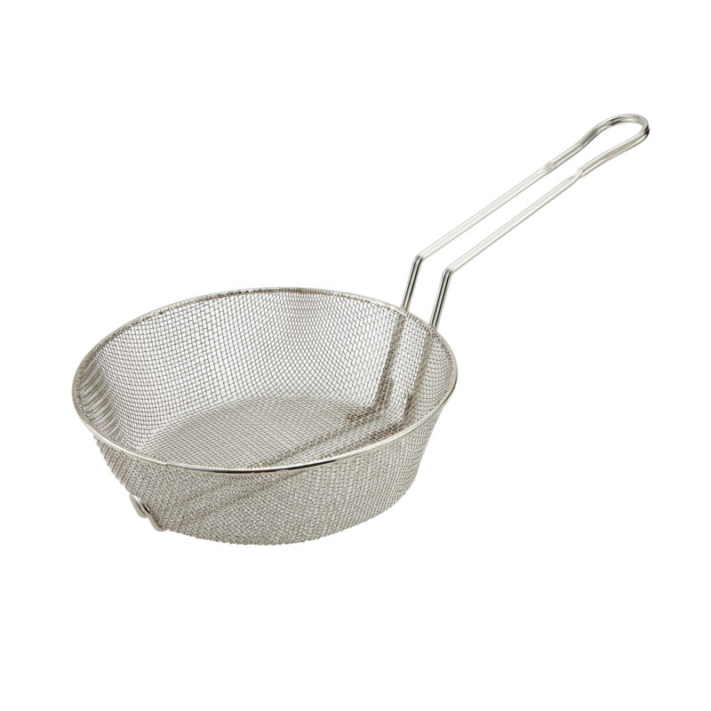 Winco MSB-08F Round Fine Mesh Culinary Basket - ( 8" dia. )