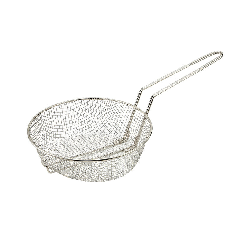 Winco MSB-08M Round Medium Mesh Culinary Basket - ( 8" dia. )