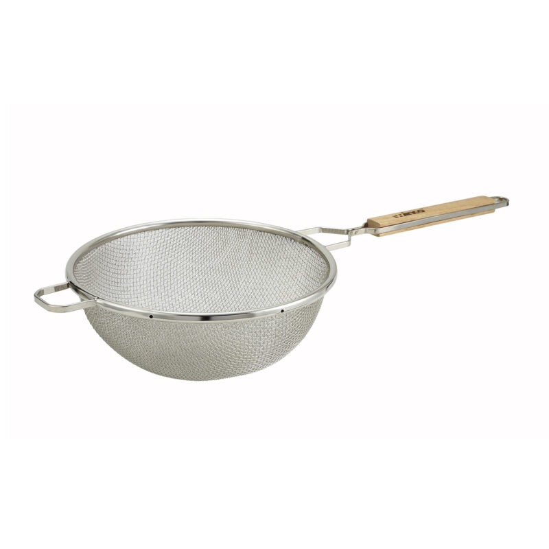 Winco MST-6D Stainless Steel Medium Double Mesh Strainer - ( 6-1/4" dia. )