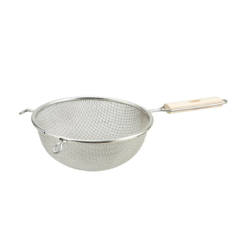 Winco MSTF-8D Stainless Steel Fine Double Mesh Strainer - ( 8" dia. )