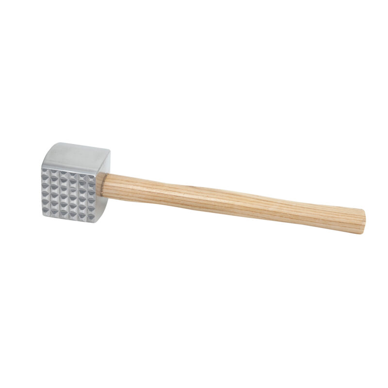 Winco MT-4 Two-Sided Meat Tenderizer w/ Wood Handle - ( 13" )