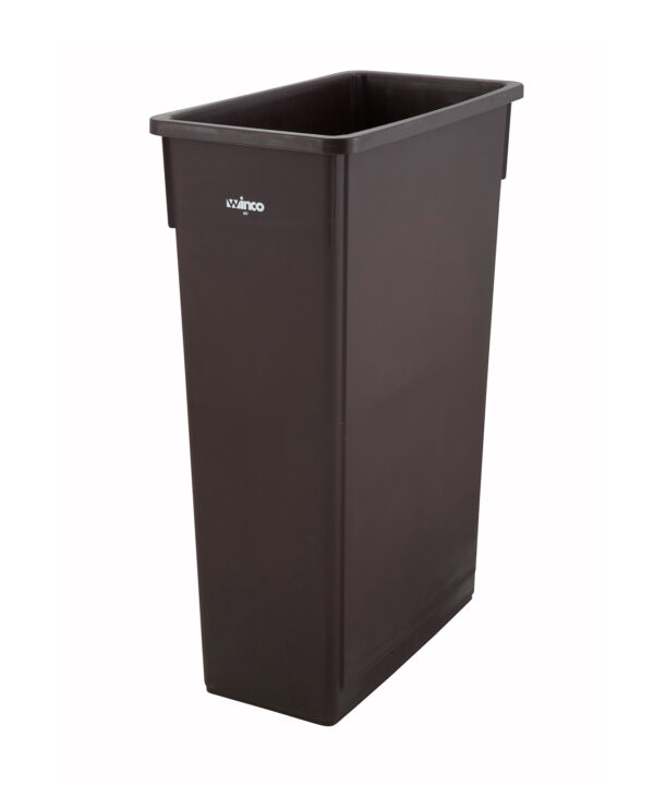 Slender Trash Can | Winco PTC-23B | RHQ Supplies