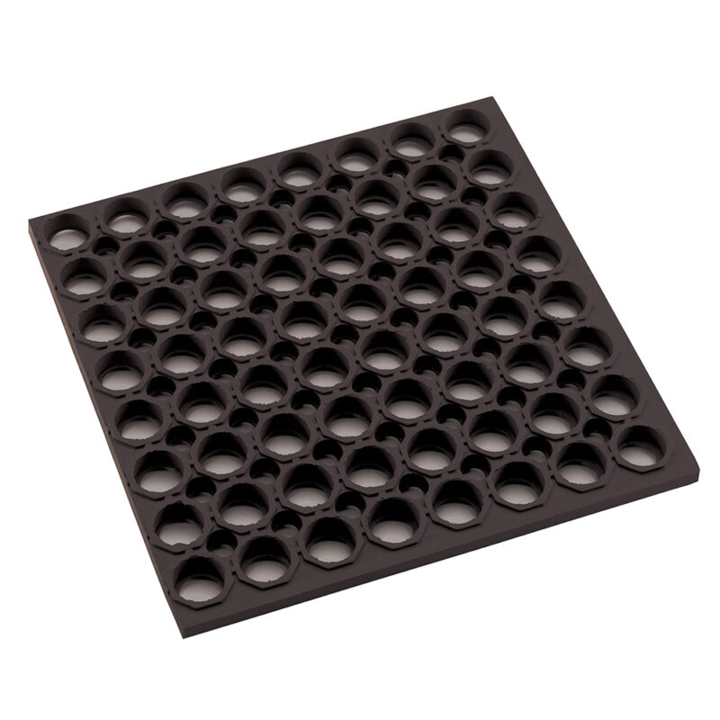 Winco RBMH-35K Black Anti-Fatigue Rubber Floor Mat w/ Straight Edges ( 3' x 5' )