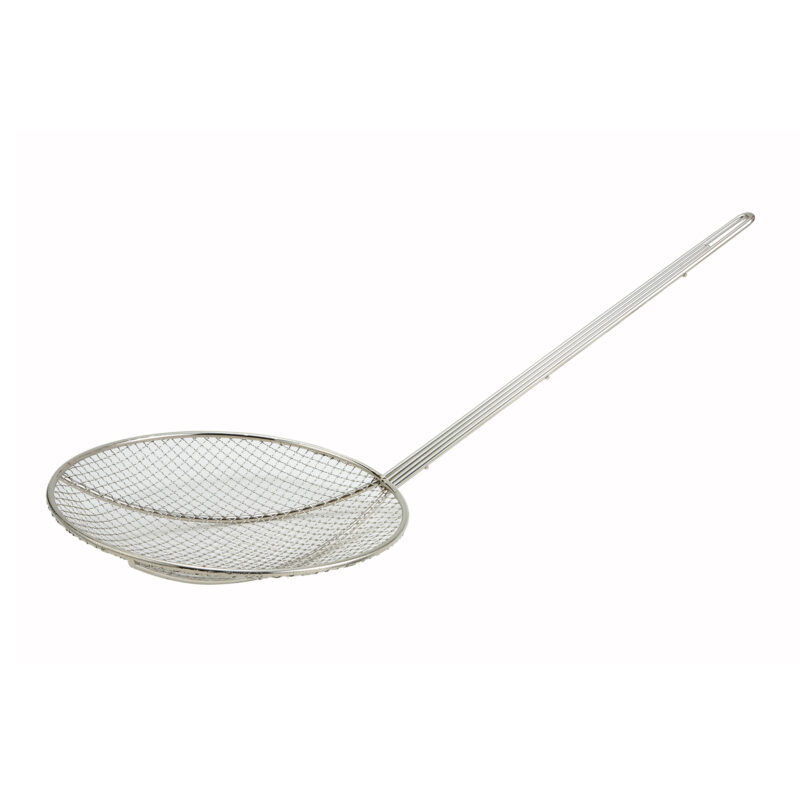 Winco SC-12R Round Nickel Plated Wire Skimmer w/ 13" Handle - ( 12" dia. )