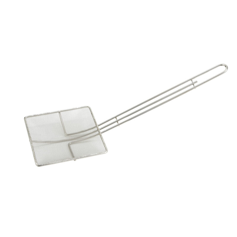 Winco SCF-6S Square Nickel Plated Fine Mesh Skimmer w/ 13" Handle - (6-3/4" x 6-3/4" )