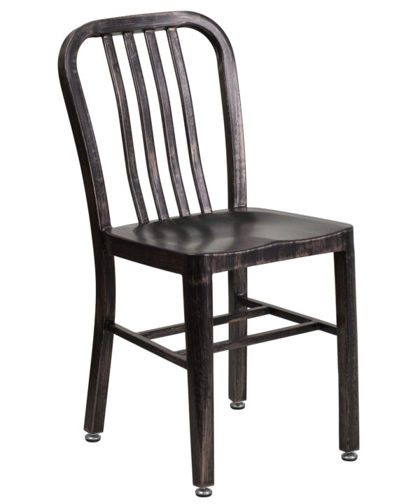 Metal Outdoor Side Chair | Flash Furniture CH-61200-18-BQ-GG | RHQ Supplies