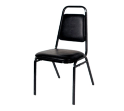 Tapered Square-Back Chair | Klingers SC-1-Black | RHQ Supply