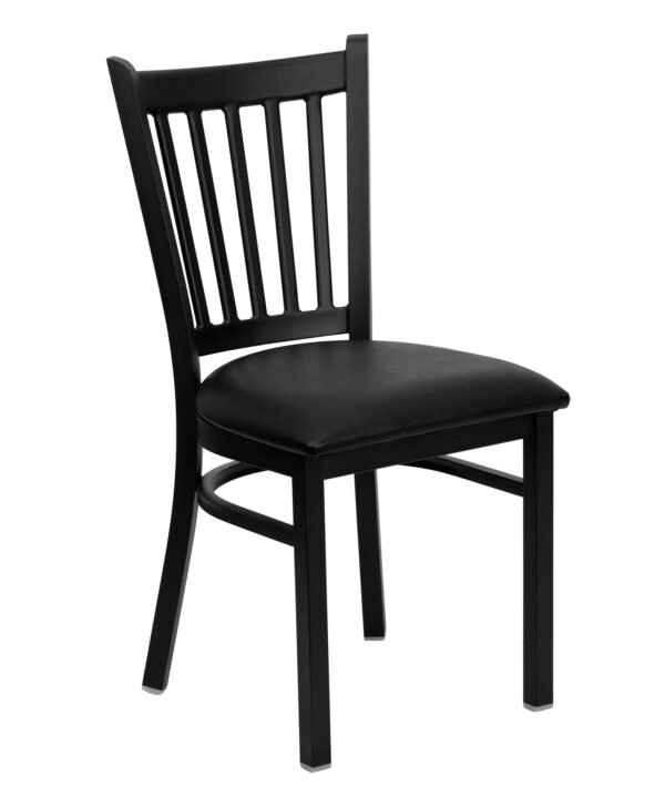Restaurant Chair | Flash Furniture XU-DG-6Q2B-VRT-BLKV-GG | RHQ Supplies