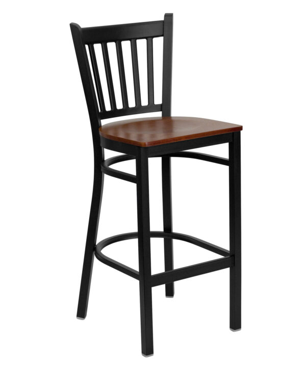 Metal Bar Stool | Flash Furniture XU-DG-6R6B-VRT-BAR-CHYW-GG | RHQ Supplies