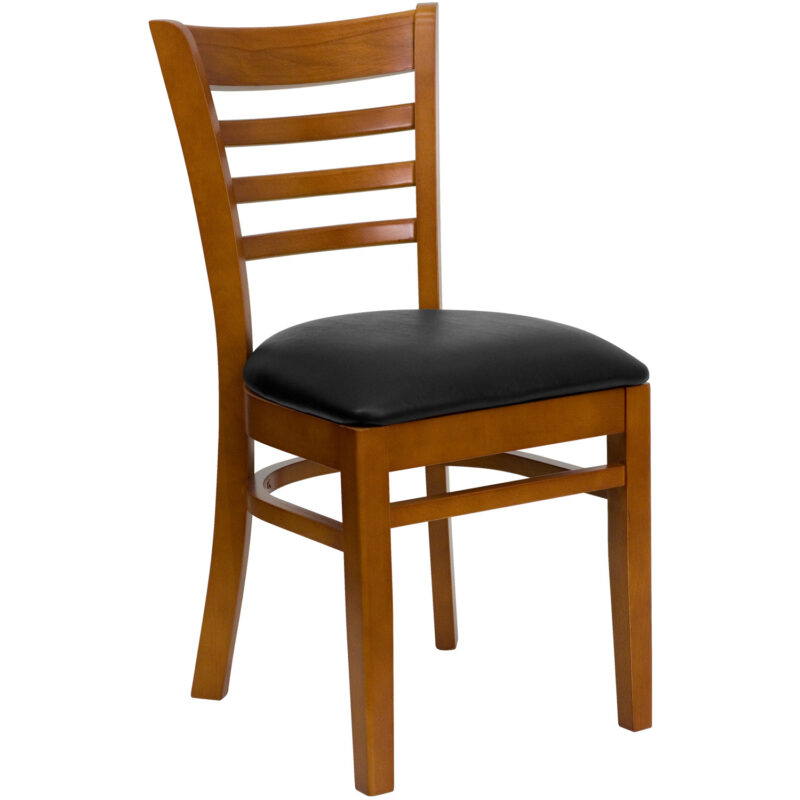 Flash Furniture XU-DGW0005LAD-CHY-BLKV-GG Restaurant Side Chair w/ Burgundy Vinyl Seat
